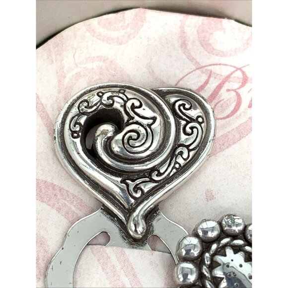 Brighton Set of 3 Heart Metal Bookmarks Pagemarker in Tin New Silver Plate New - Picture 4 of 7
